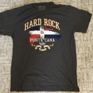 Hard Rock Cafe Black Tee with Flag Design